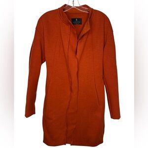 Lanvin Collection Burnt Orange Knit Jacket Long Cardigan Small